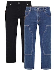Bigdude Stretch Utility Jeans Black/Midwash Twin Pack
