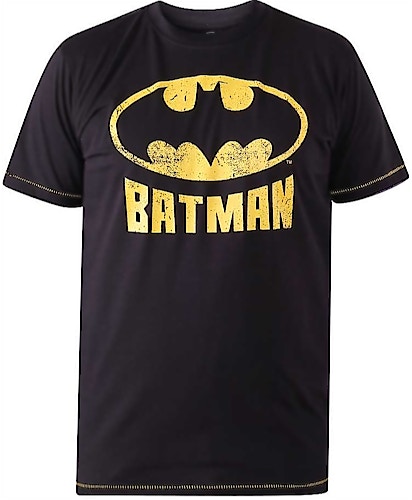 D555 Offizielles Batman-T-Shirt mit Rundhalsausschnitt, Schwarz