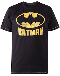 D555 Official Batman Printed Crew Neck T-Shirt Black 