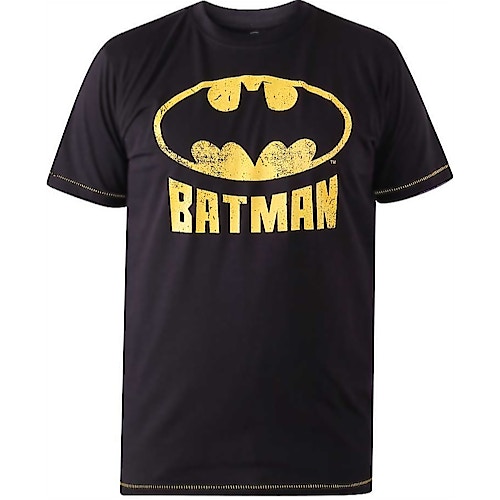 D555 Offizielles Batman-T-Shirt mit Rundhalsausschnitt, Schwarz