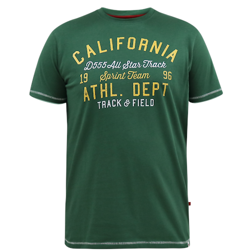D555 Parnwell California Athletics Print T-Shirt Green