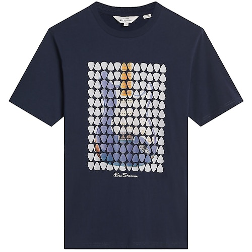 Ben Sherman Plectrum Art T-Shirt Dunkelblau