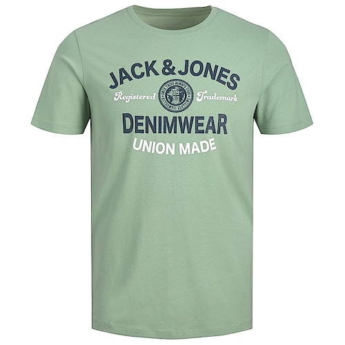 Jack & Jones Denim Wear Logo T-Shirt Granite Green