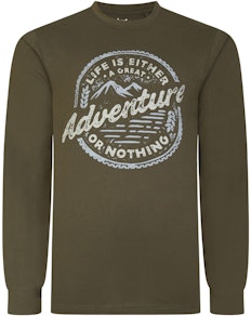 Bigdude Adventure Long Sleeve T-Shirt Olive