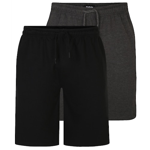 Bigdude Loopback Jogger Shorts Twin Pack Black/Charcoal