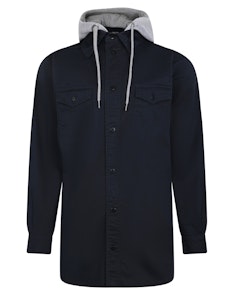 Bigdude Overshirt With Hood Navy Tall