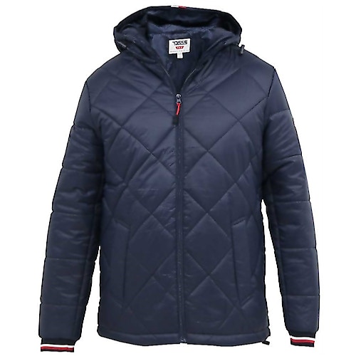 D555 Angus Diamond Quilted Puffer Jacket Navy