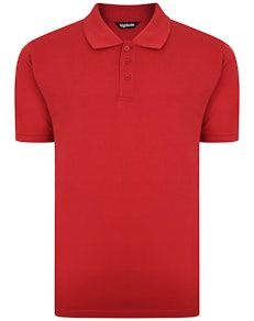 Bigdude Klassisches Poloshirt Rot Tall Fit 