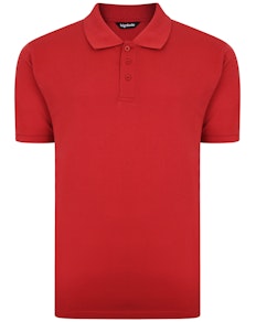 Bigdude Klassisches Poloshirt Rot Tall Fit 