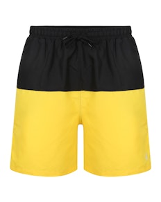 Bigdude Cut & Sew Swim Shorts Black/Yellow