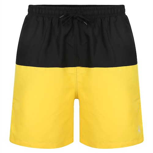 Bigdude Cut & Sew Swim Shorts Black/Yellow