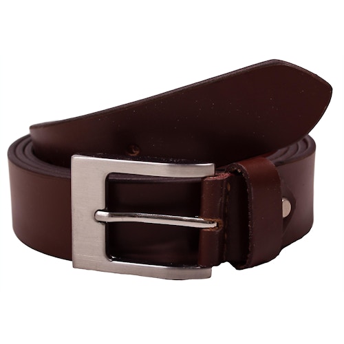 Darren Plain Brown Leather Belt