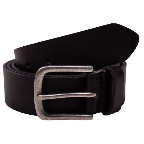 Sean Plain Black Leather Belt