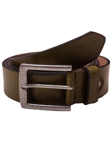 Carter Olive Green Leather Belt