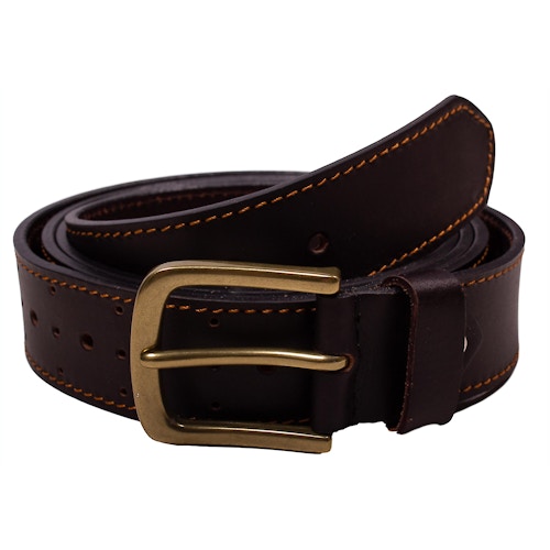 Christopher Leather Perforated Belt Brown