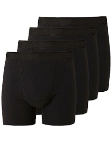 Bigdude 4 Pack Jersey Boxer Shorts Black
