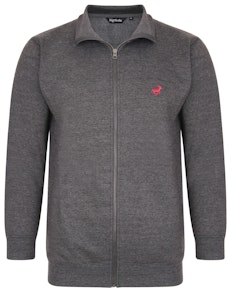 Bigdude Sweatshirt mit Reißverschluss Grau
