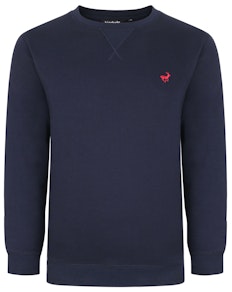 Bigdude Signature Sweatshirt Marineblau Tall Fit 
