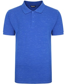 Bigdude Inkjet Marl Polo Shirt Royal Blue
