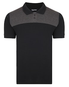 Bigdude Colour Block Polo Shirt Black
