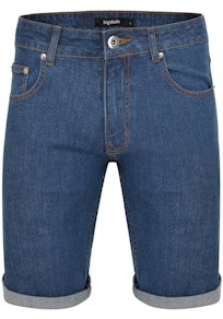 Bigdude Stretch Jeans Shorts Mid Wash 