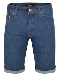Bigdude Stretch Jeans Shorts Mid Wash 