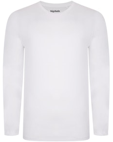 Bigdude Long Sleeve T-Shirt White Tall