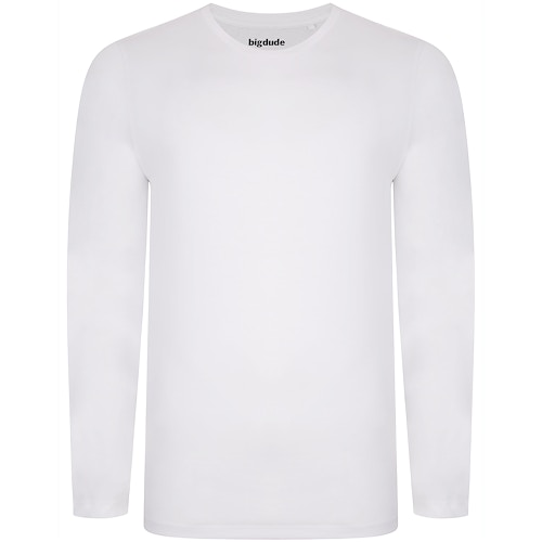 Bigdude Long Sleeve T-Shirt White Tall