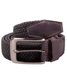 Robbie Stretch Braided Belt Grey