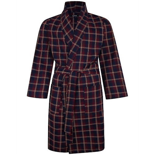 Bigdude Woven Check Dressing Gown Pepper Red