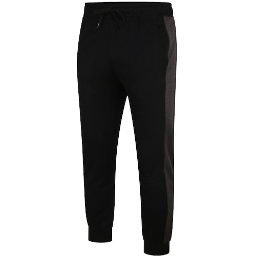 Bigdude Contrast Stripe Joggers Black