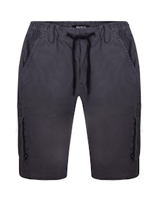Bigdude Elasticated Waist Cargo Shorts with Drawstrings Slate