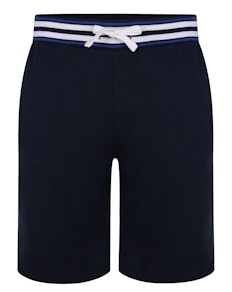 Bigdude Shorts mit Kontrastbund Marineblau