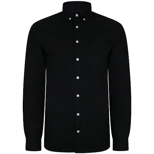 Bigdude Oxford Long Sleeve Shirt Black