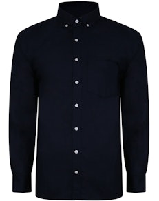 Bigdude Oxford Long Sleeve Shirt Navy