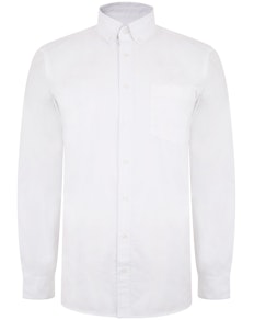 Bigdude Oxford Long Sleeve Shirt White