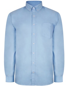 Bigdude Oxford Long Sleeve Shirt Light Blue