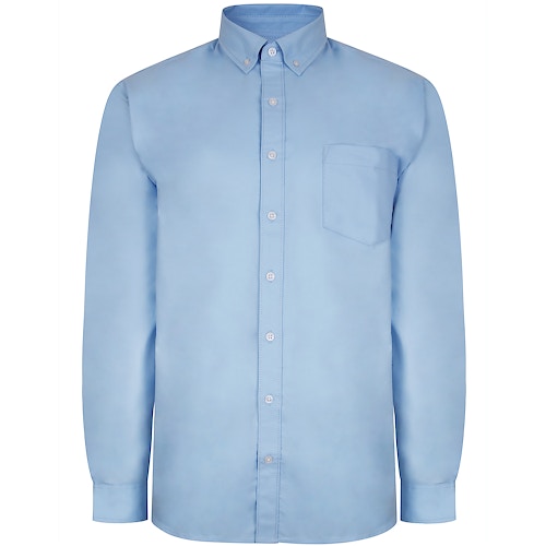 Bigdude Oxford Long Sleeve Shirt Light Blue