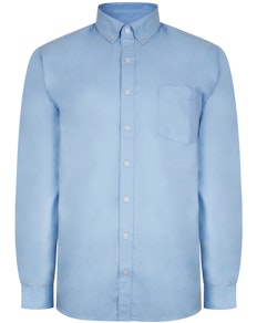 Bigdude Oxford Long Sleeve Shirt Light Blue Tall