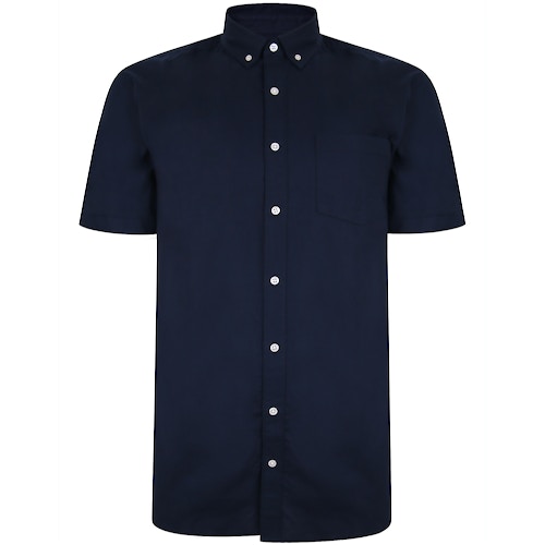 Bigdude Oxford Short Sleeve Shirt Navy