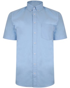 Bigdude Oxford Short Sleeve Shirt Light Blue