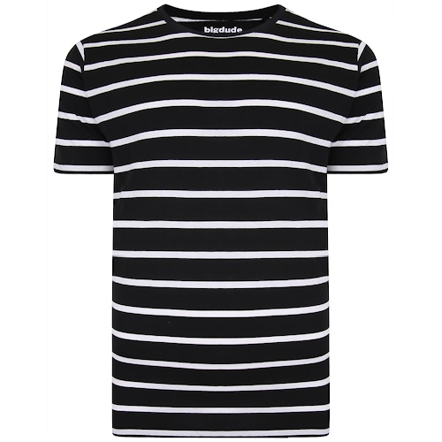 Bigdude Striped T-Shirt Black/White