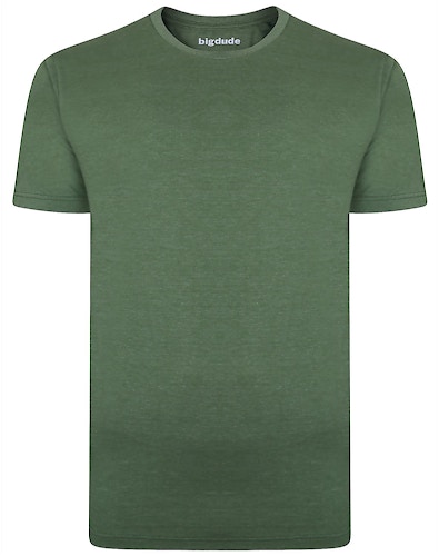 Bigdude Plain Marl T-Shirt Deep Green