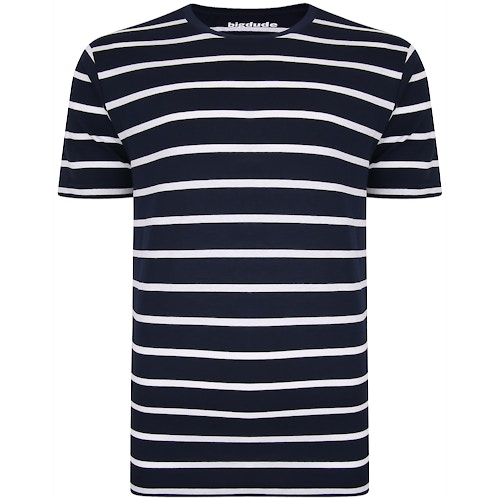 Bigdude Striped T-Shirt Navy/White