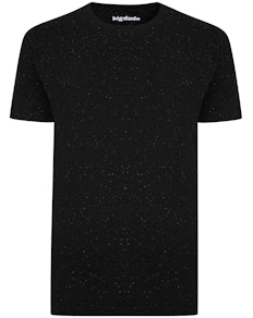 Bigdude Speckled Marl T-Shirt Black Tall