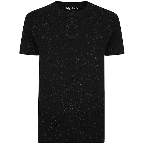 Bigdude Speckled Marl T-Shirt Black Tall