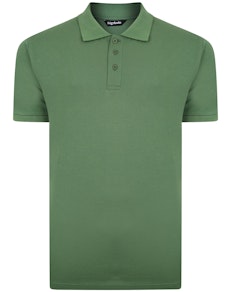 Bigdude Klassisches Poloshirt Grün Tall Fit 