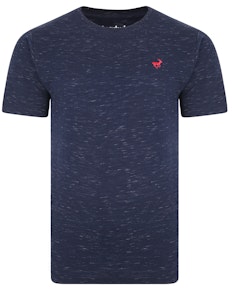Bigdude Inkjet meliertes T-Shirt Marineblau