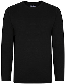 Bigdude Long Sleeve Marl T-Shirt Charcoal Tall