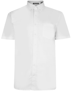 Bigdude Oxford Short Sleeve Shirt White